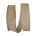 Reliant Ribbon Reliant Ribbon 92694W-750-40K Burlap Value Wired Edge Ribbon - Natural - 2.5 in. x 50 yards 92694W-750-40K